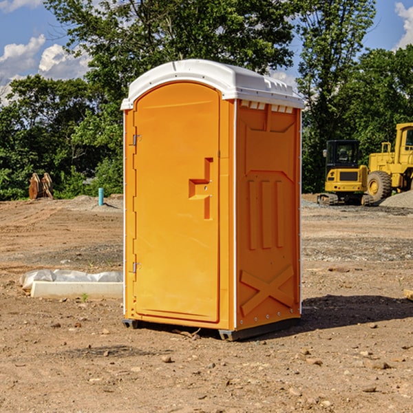 how often are the portable toilets cleaned and serviced during a rental period in Royal